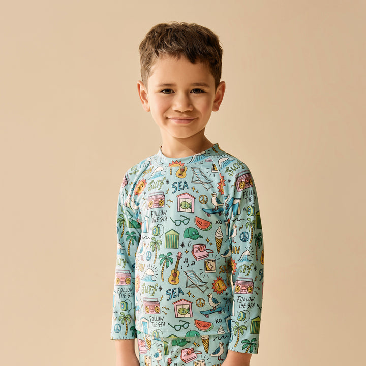 PRE-ORDER - Wilson & Frenchy Rashie Swim Set - Sun Sea & Surf