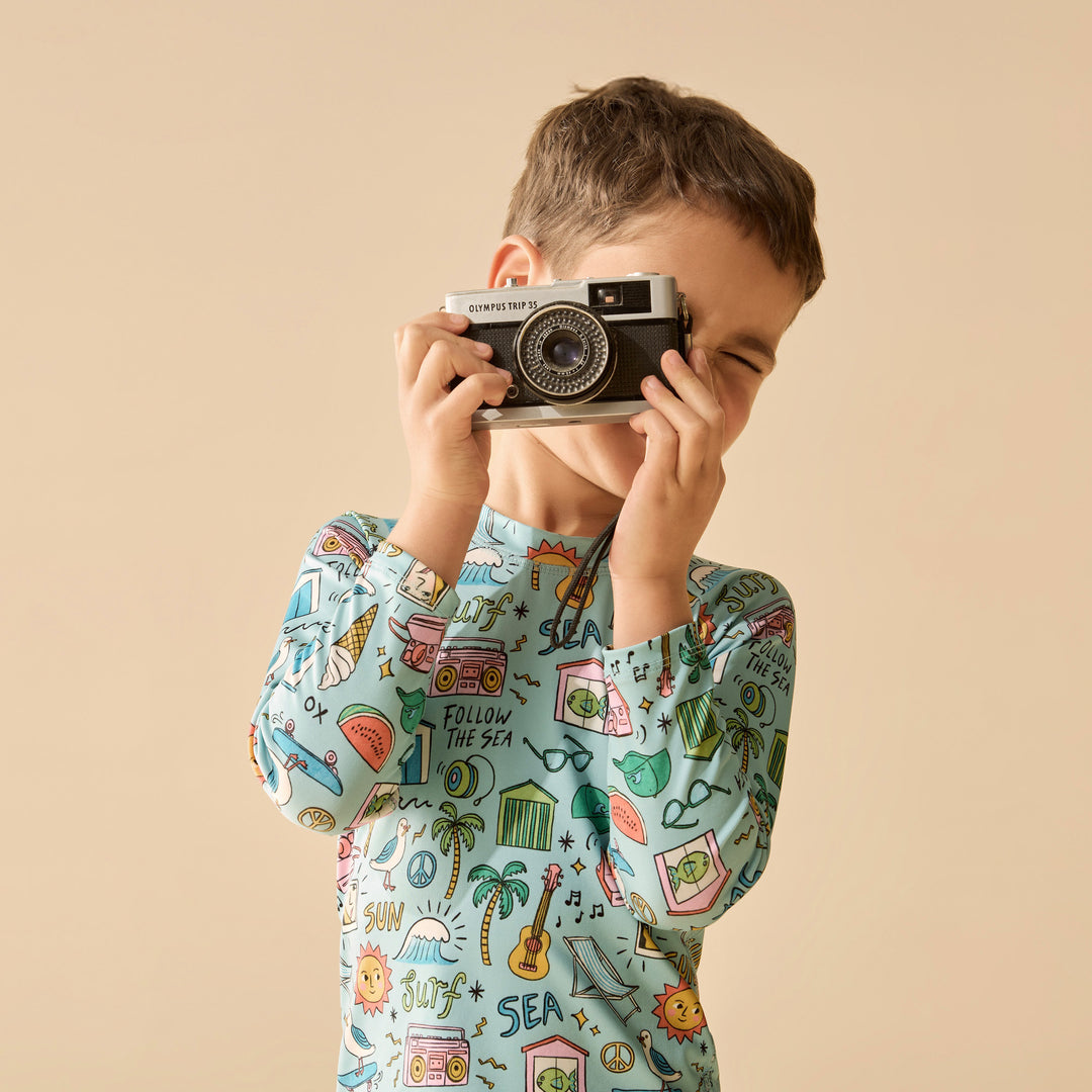PRE-ORDER - Wilson & Frenchy Rashie Swim Set - Sun Sea & Surf