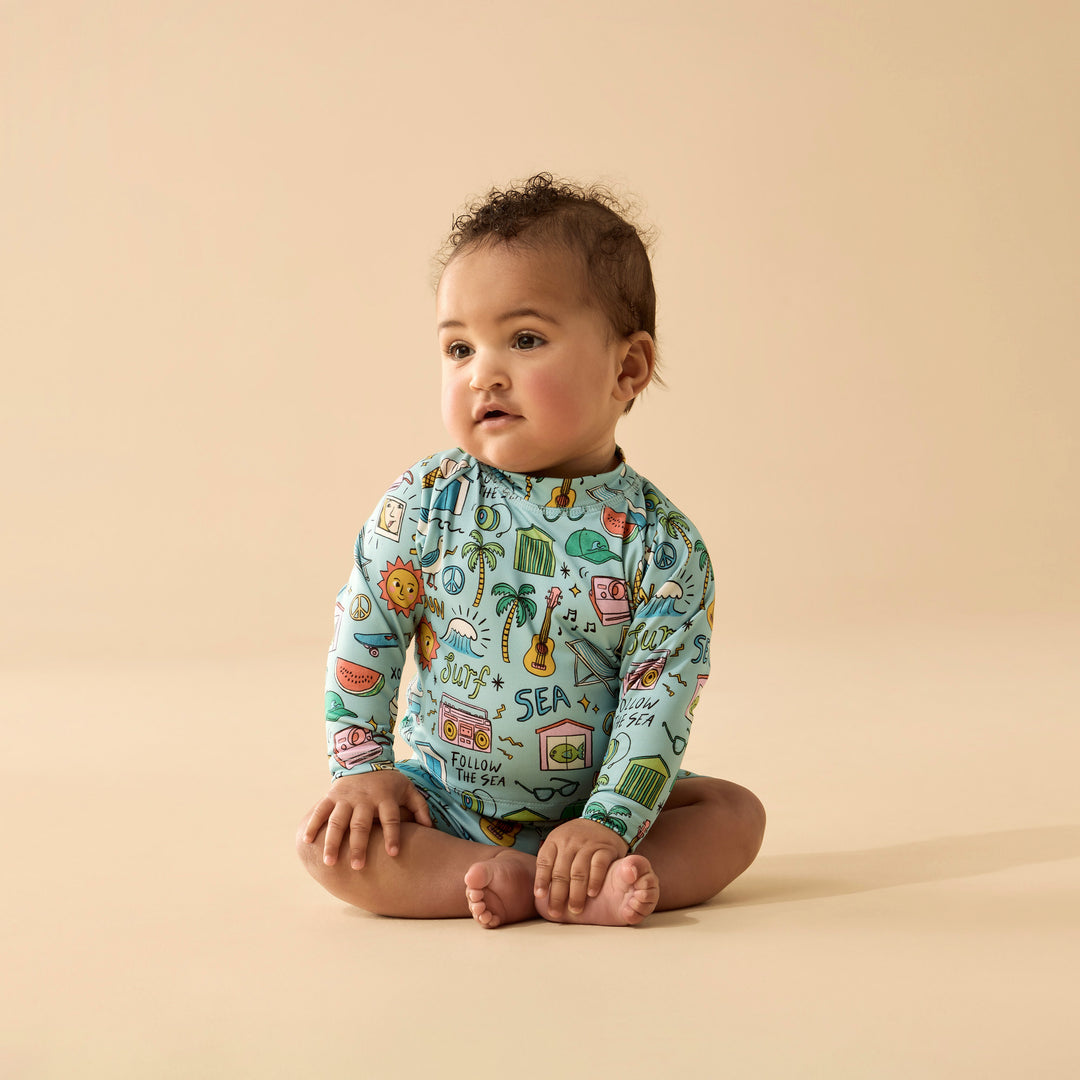 PRE-ORDER - Wilson & Frenchy Rashie Swim Set - Sun Sea & Surf