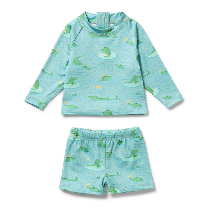 PRE-ORDER - Wilson & Frenchy Rashie Swim Set - Sunny Scales