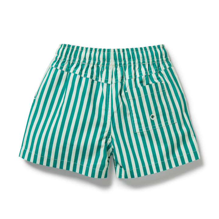Wilson & Frenchy Swim Board Short - Green Bean Stripe