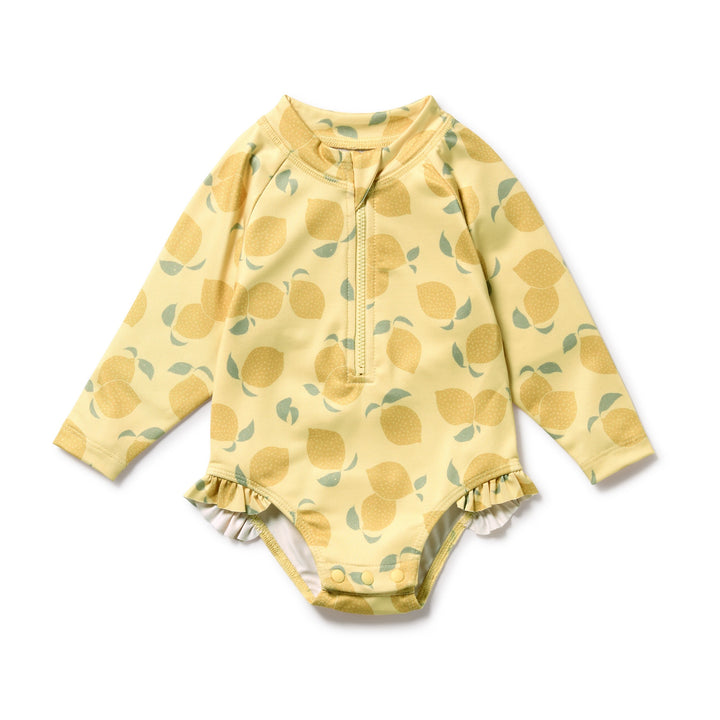 PRE-ORDER - Wilson & Frenchy Long Sleeved Swimsuit - Lemon Drop