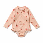 Long Sleeved Swimsuit - Strawberry Kisses