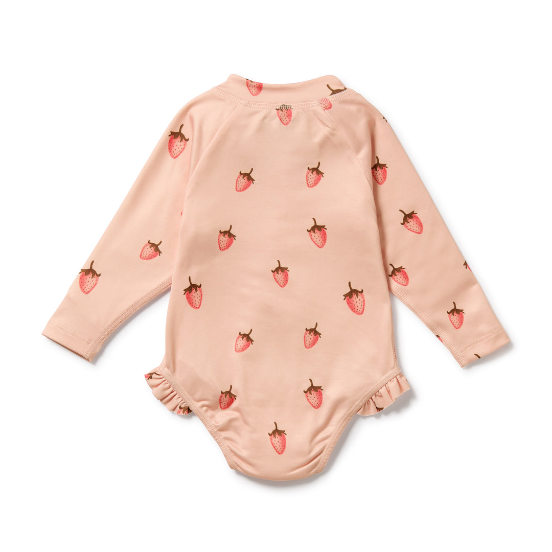 PRE-ORDER - Wilson & Frenchy Long Sleeved Swimsuit - Strawberry Kisses