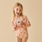 Long Sleeved Swimsuit - Strawberry Kisses