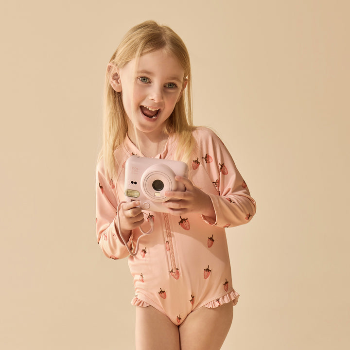 PRE-ORDER - Wilson & Frenchy Long Sleeved Swimsuit - Strawberry Kisses