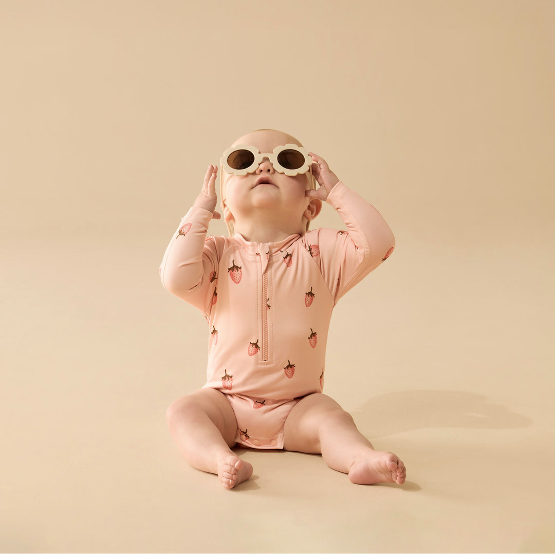 PRE-ORDER - Wilson & Frenchy Long Sleeved Swimsuit - Strawberry Kisses