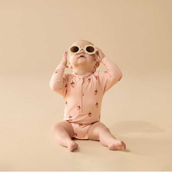 PRE-ORDER - Wilson & Frenchy Long Sleeved Swimsuit - Strawberry Kisses