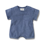Organic Terry Growsuit - Deep Blue