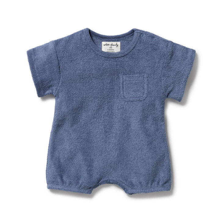 Wilson & Frenchy Organic Terry Growsuit - Deep Blue