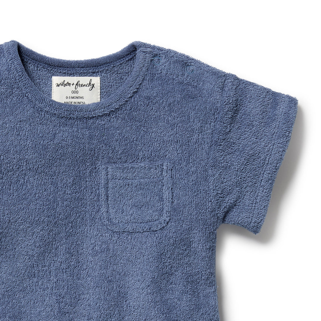 Wilson & Frenchy Organic Terry Growsuit - Deep Blue