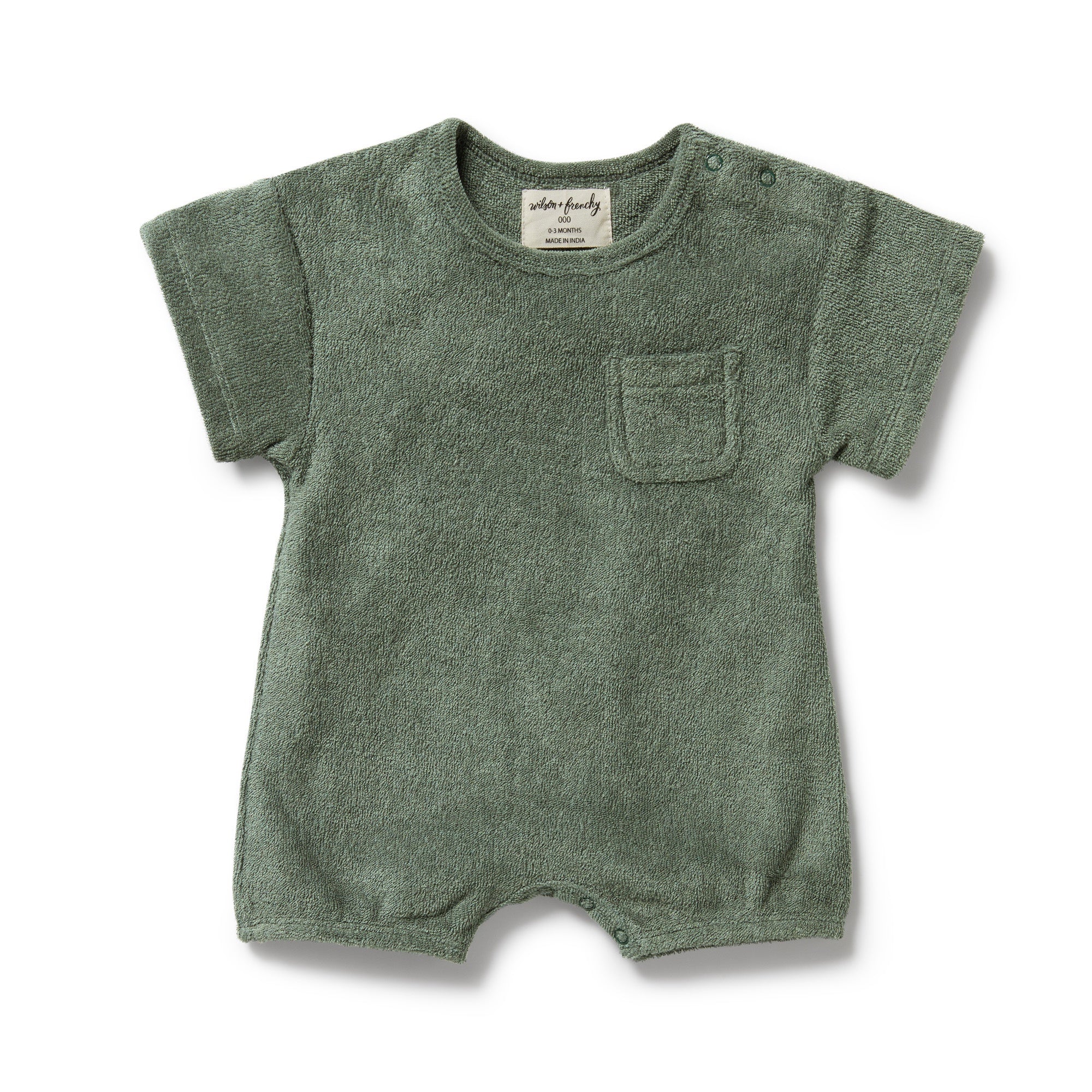 Wilson & Frenchy Organic Terry Growsuit - Moss