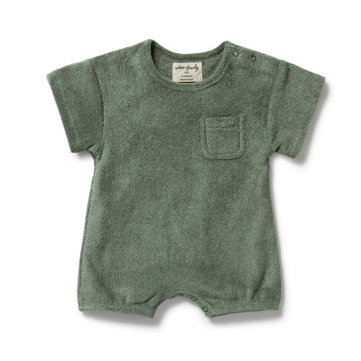 Wilson & Frenchy Organic Terry Growsuit - Moss