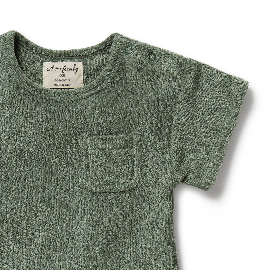 Wilson & Frenchy Organic Terry Growsuit - Moss