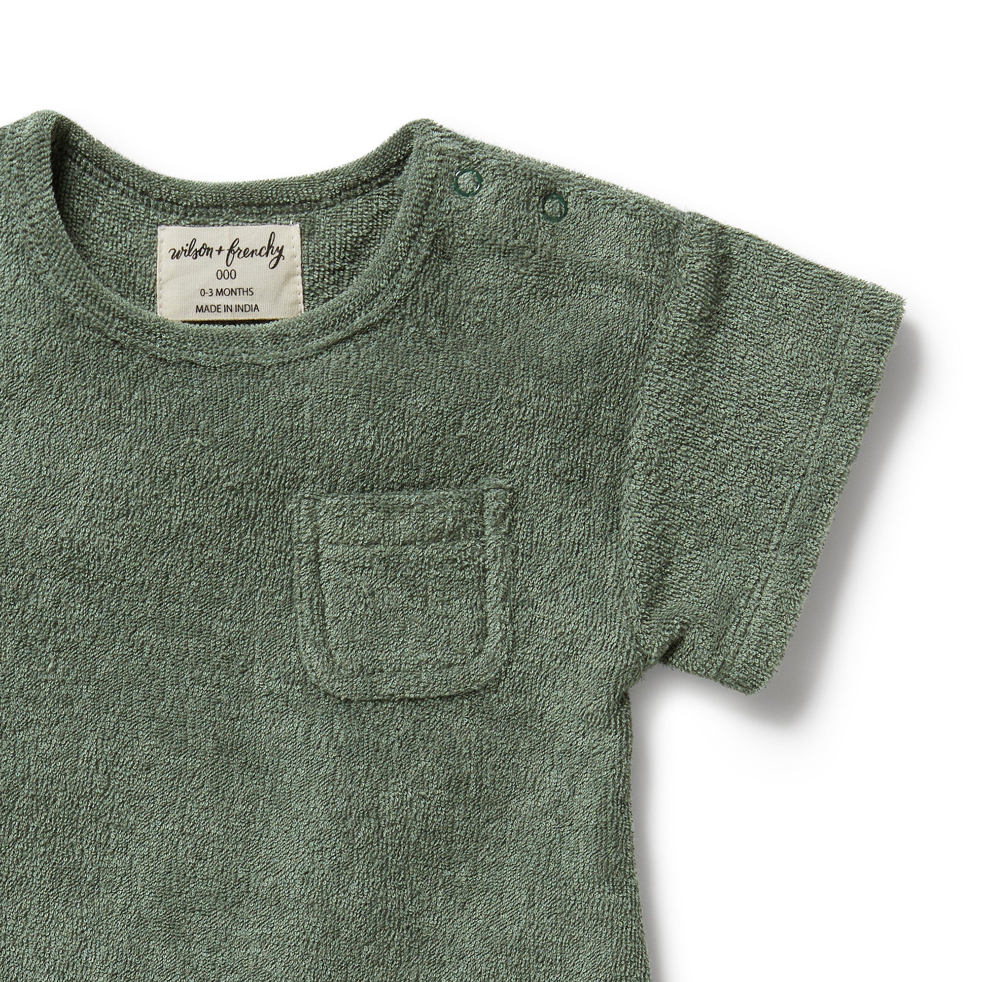 Wilson & Frenchy Organic Terry Growsuit - Moss