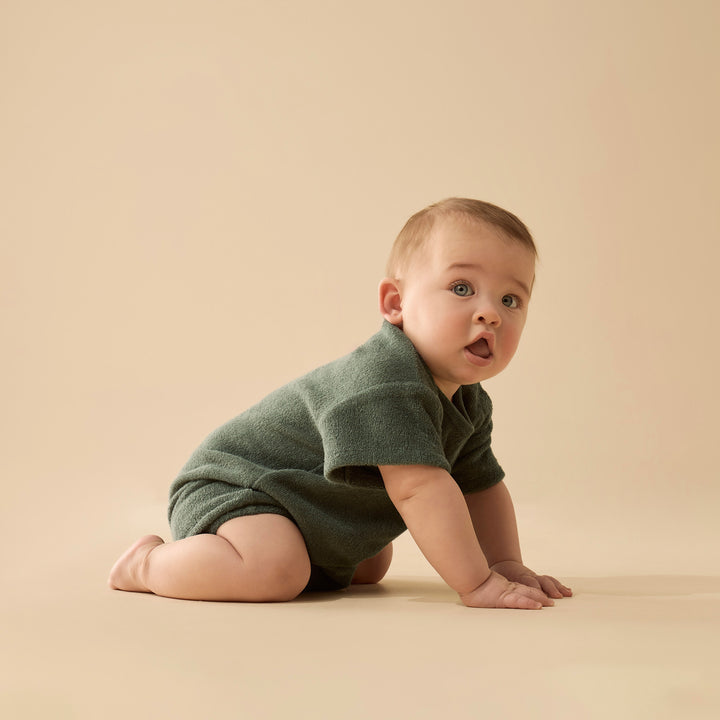 Wilson & Frenchy Organic Terry Growsuit - Moss