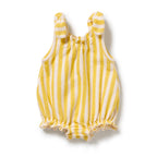 Organic Terry Tie Playsuit - Honey Wave