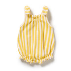 Organic Terry Tie Playsuit - Honey Wave