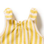 Organic Terry Tie Playsuit - Honey Wave