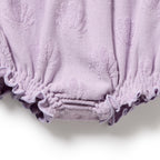 Organic Terry Tie Playsuit - Lavender Shells