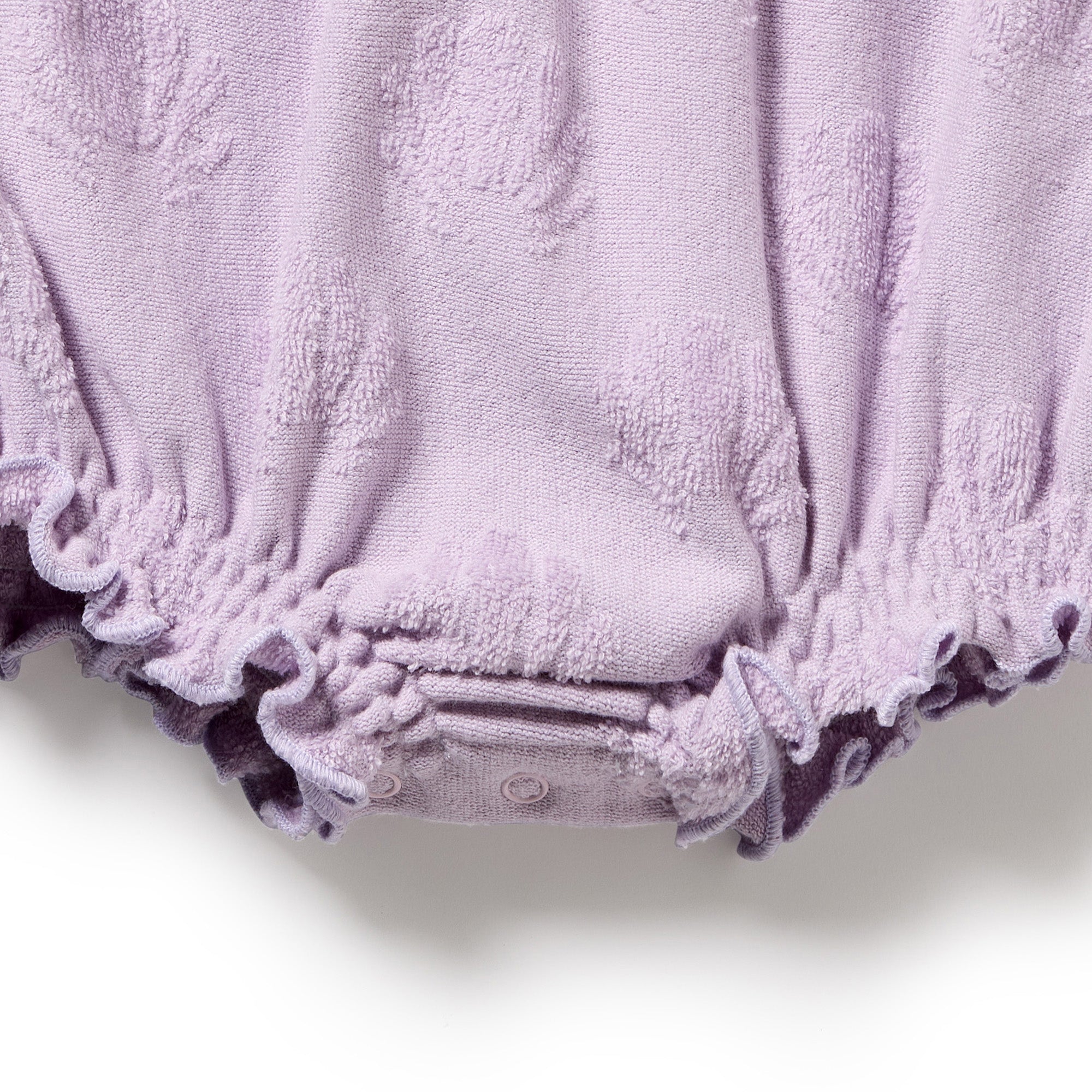 Wilson & Frenchy Organic Terry Tie Playsuit - Lavender Shells