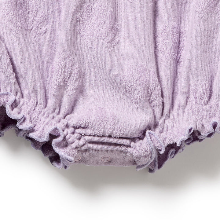 Wilson & Frenchy Organic Terry Tie Playsuit - Lavender Shells