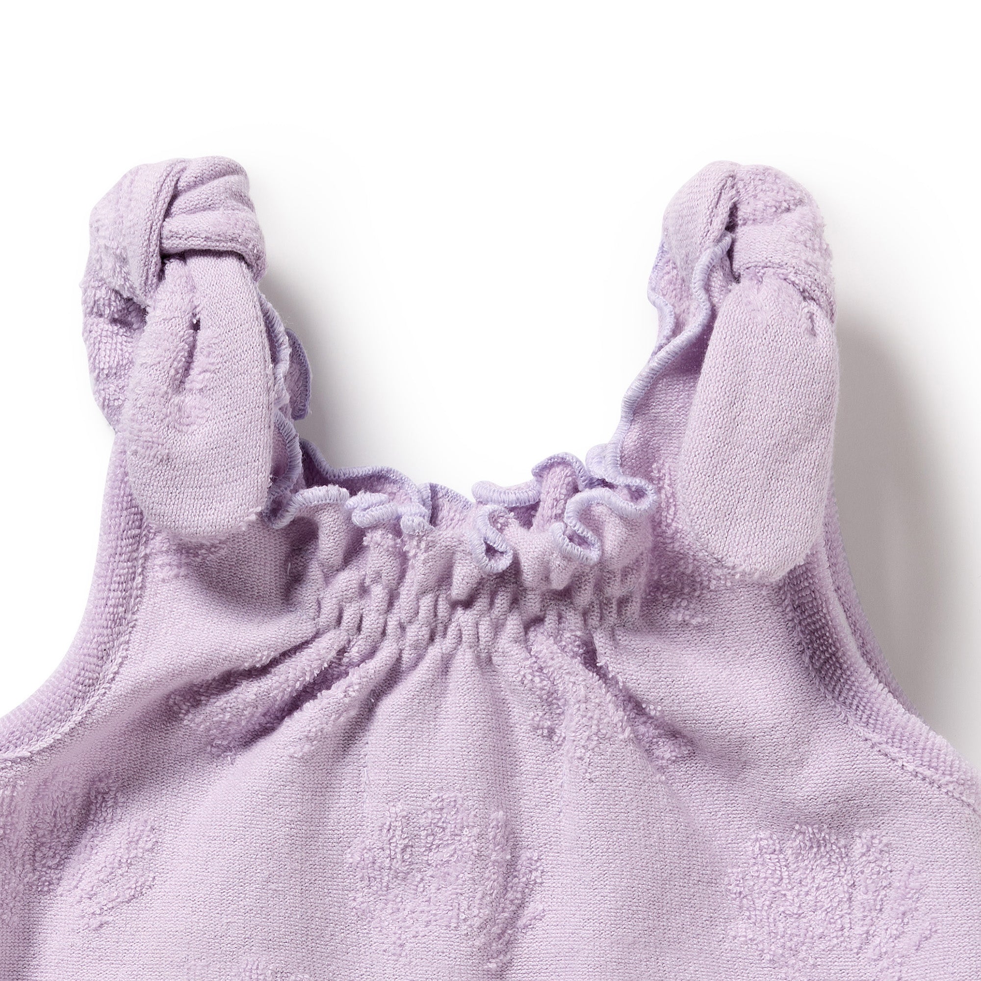 Wilson & Frenchy Organic Terry Tie Playsuit - Lavender Shells