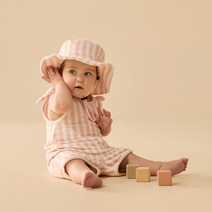 Wilson & Frenchy Organic Terry Sun Hat - Strawberry Wave