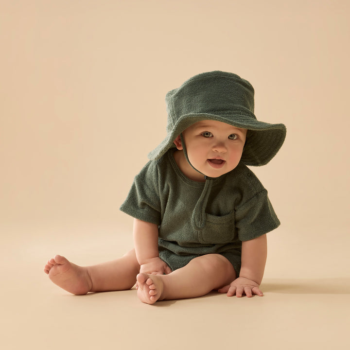 Wilson & Frenchy Organic Terry Sun Hat - Moss