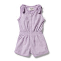 Organic Terry Playsuit - Lavender Shells