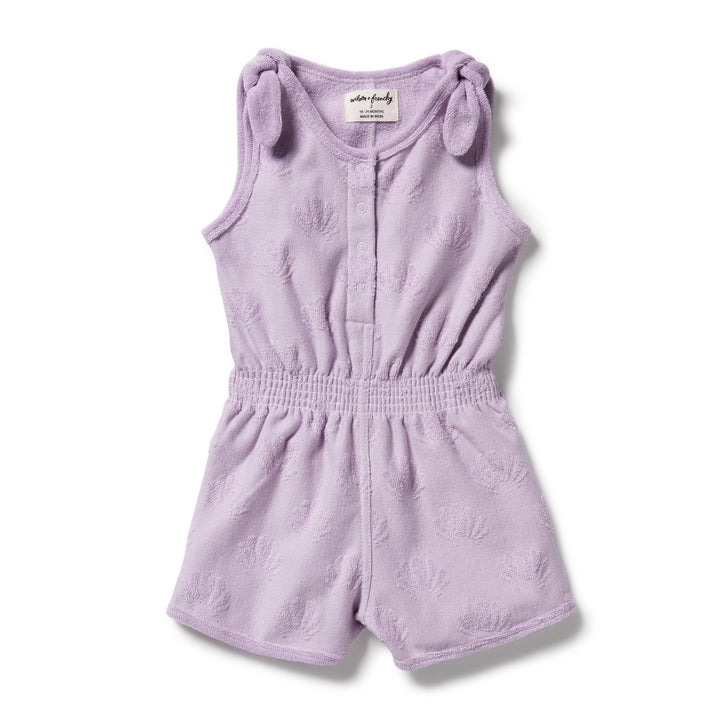 Wilson & Frenchy Organic Terry Playsuit - Lavender Shells