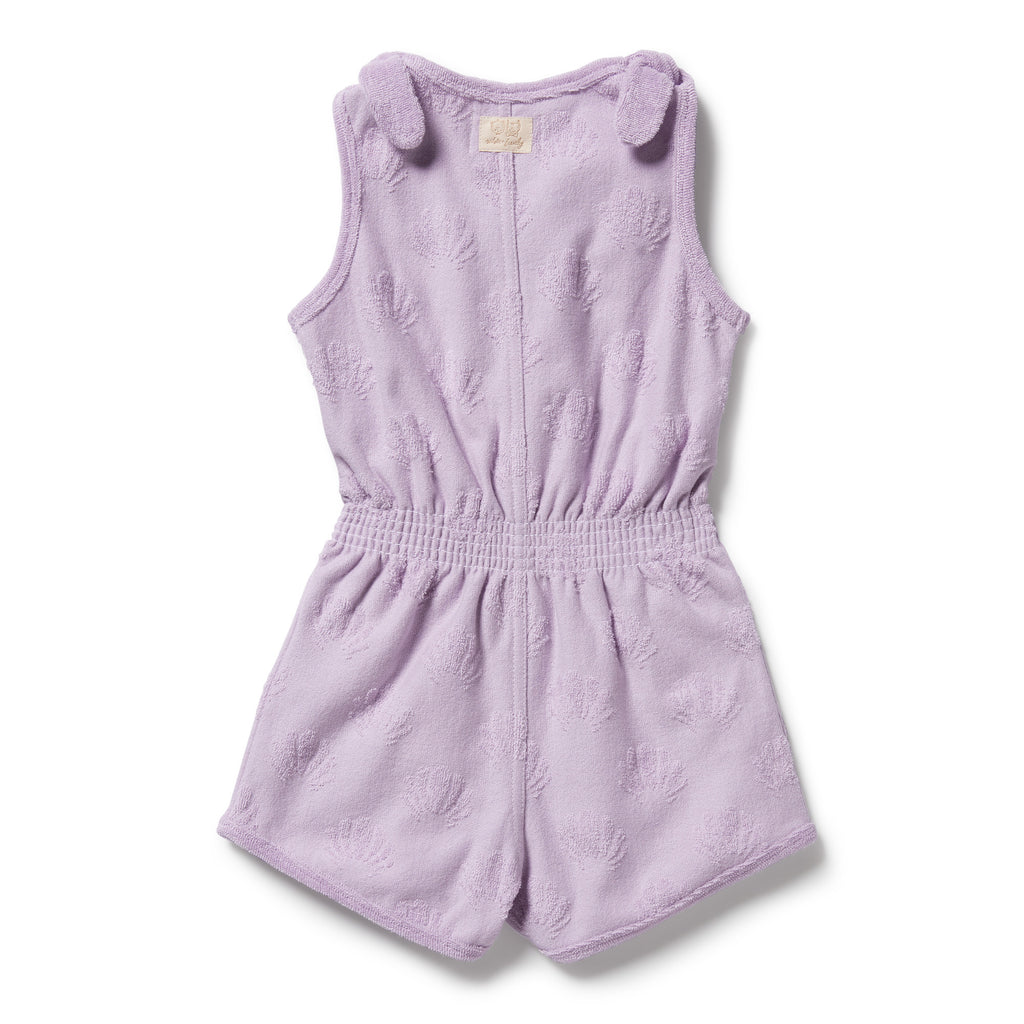 Wilson & Frenchy Organic Terry Playsuit - Lavender Shells