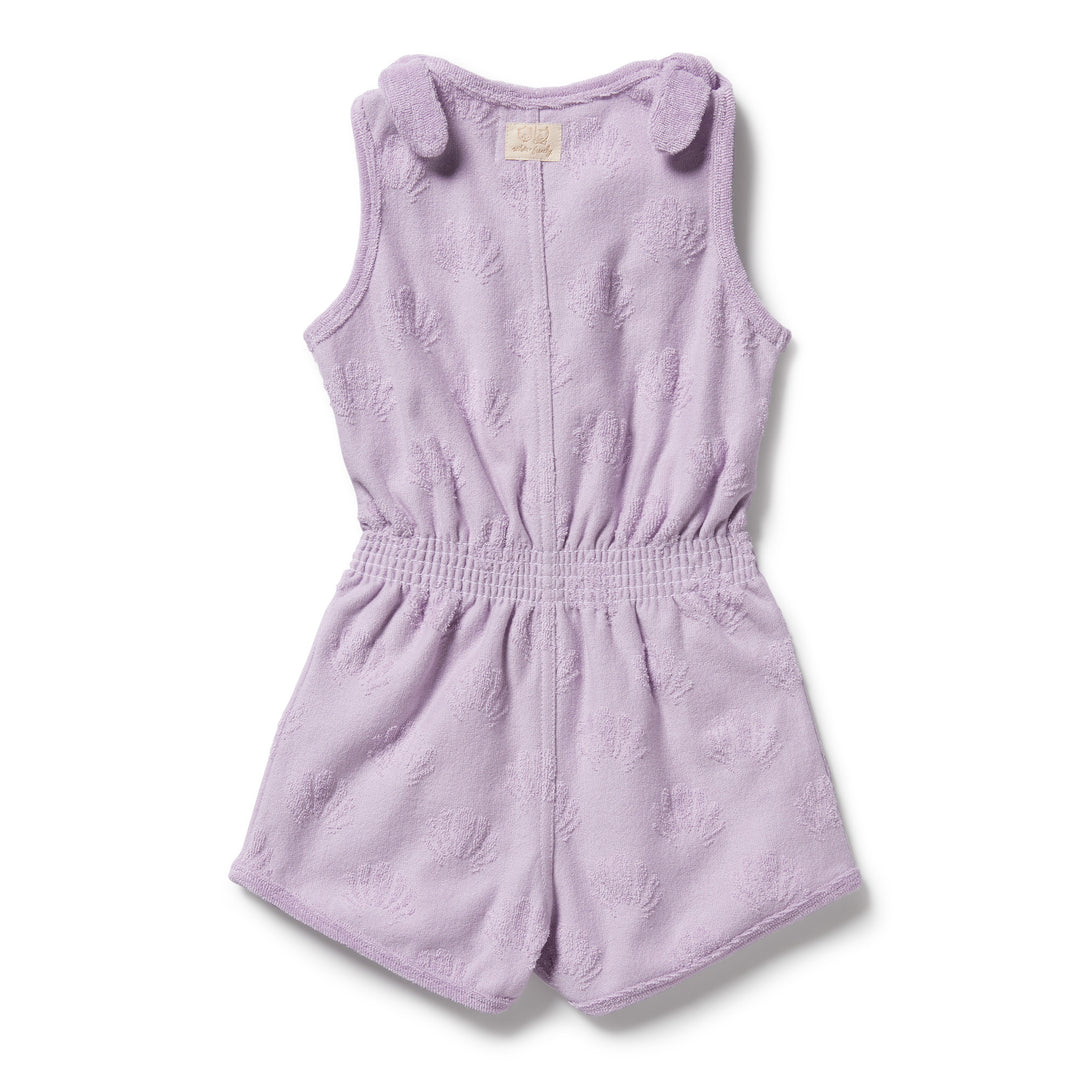 Wilson & Frenchy Organic Terry Playsuit - Lavender Shells