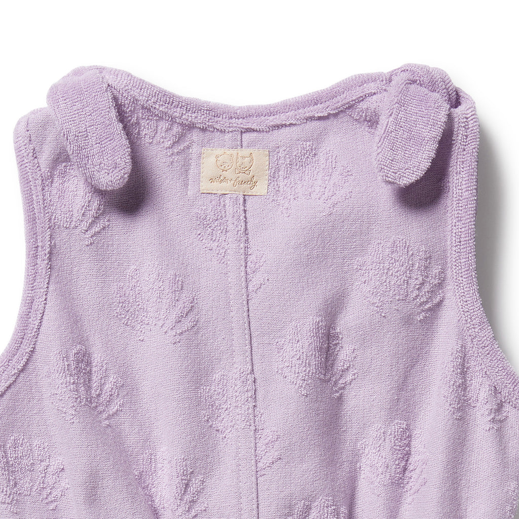 Wilson & Frenchy Organic Terry Playsuit - Lavender Shells