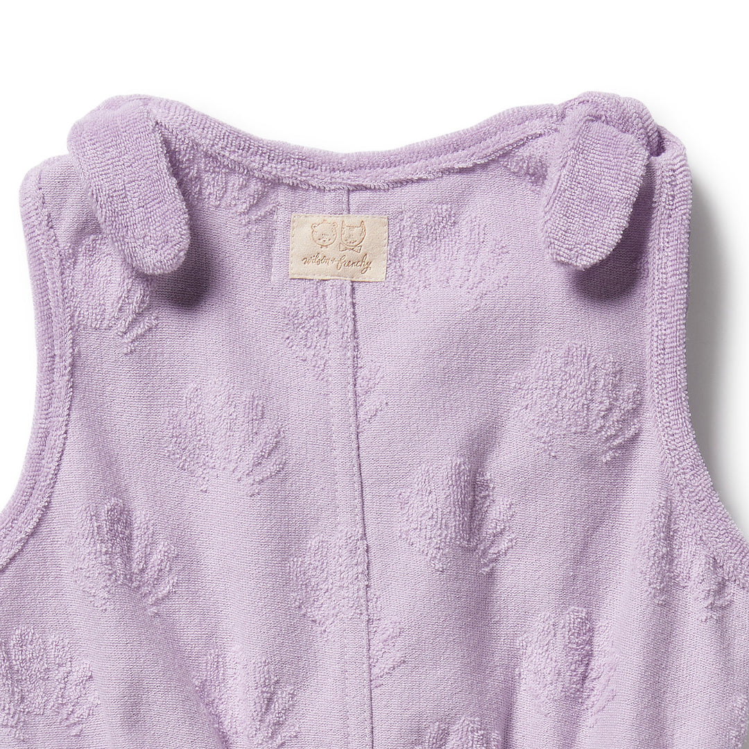 Wilson & Frenchy Organic Terry Playsuit - Lavender Shells