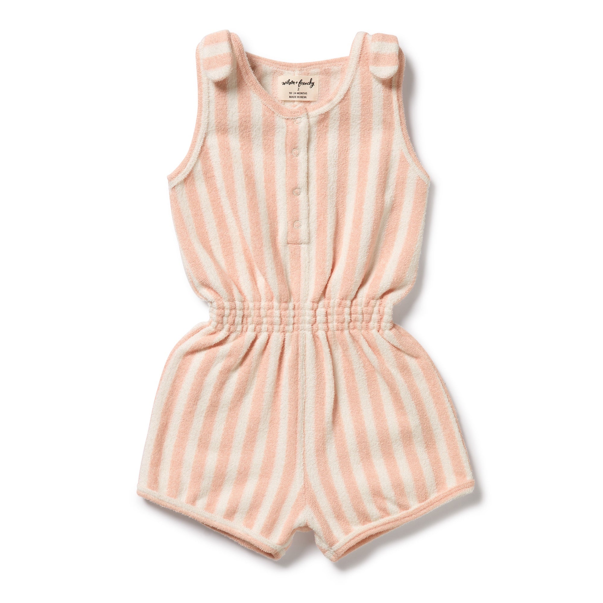 Wilson & Frenchy Organic Terry Playsuit - Strawberry Wave