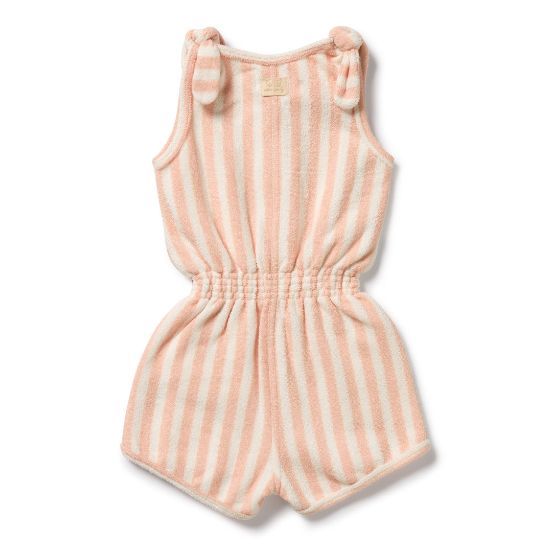 Wilson & Frenchy Organic Terry Playsuit - Strawberry Wave