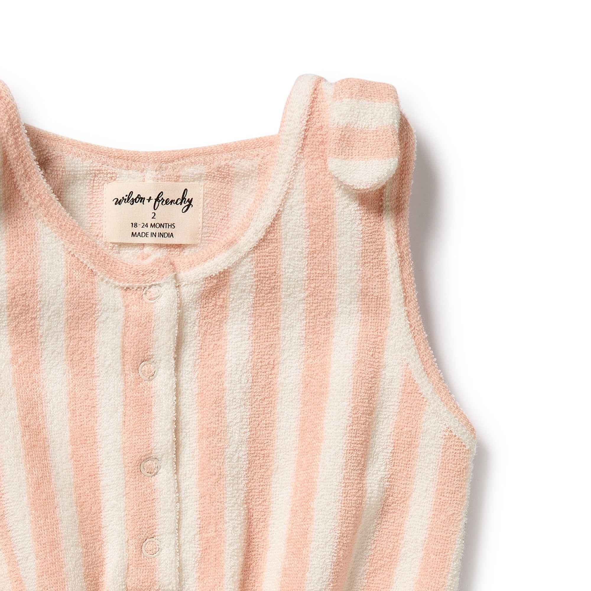 Wilson & Frenchy Organic Terry Playsuit - Strawberry Wave