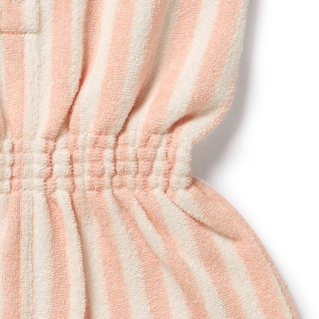 Wilson & Frenchy Organic Terry Playsuit - Strawberry Wave