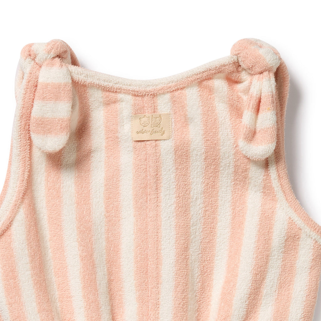 Wilson & Frenchy Organic Terry Playsuit - Strawberry Wave