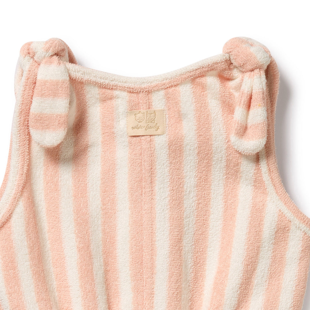 Wilson & Frenchy Organic Terry Playsuit - Strawberry Wave