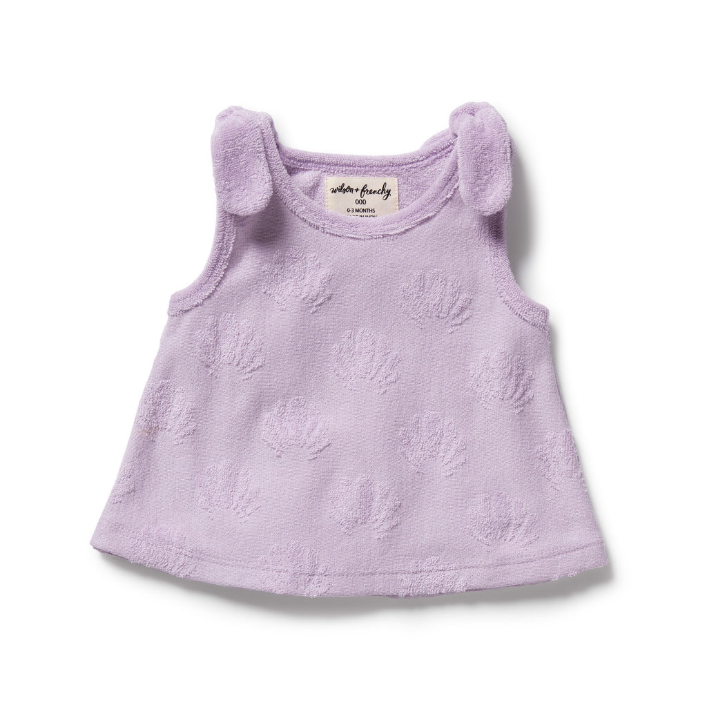 Organic Terry Singlet - Lavender Shells