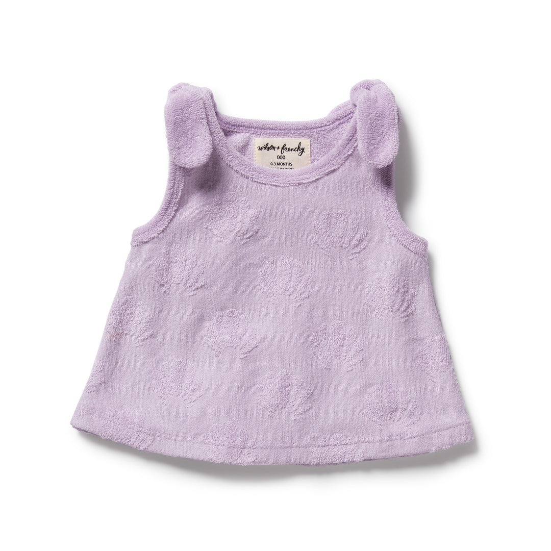 Wilson & Frenchy Organic Terry Singlet - Lavender Shells