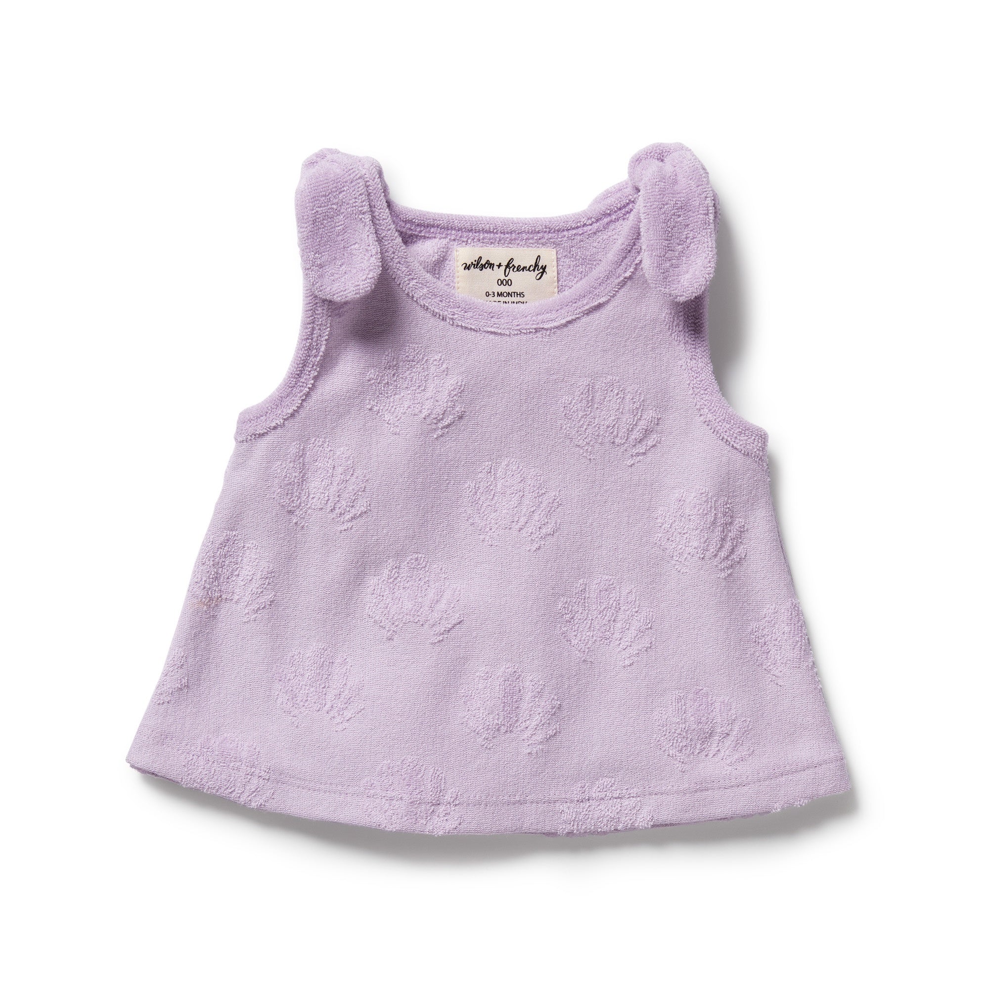 Organic Terry Singlet - Lavender Shells