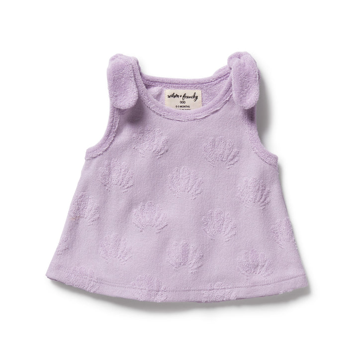 Wilson & Frenchy Organic Terry Singlet - Lavender Shells