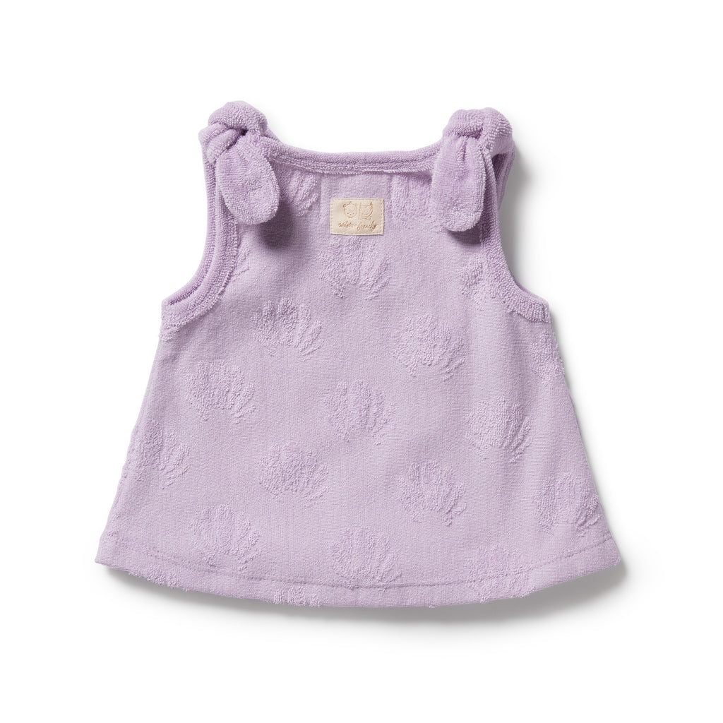 Organic Terry Singlet - Lavender Shells
