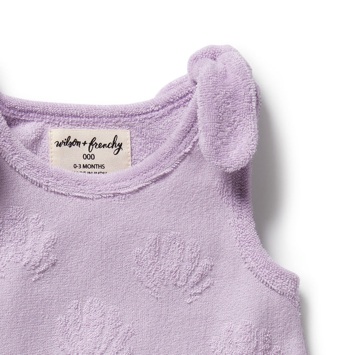 Wilson & Frenchy Organic Terry Singlet - Lavender Shells