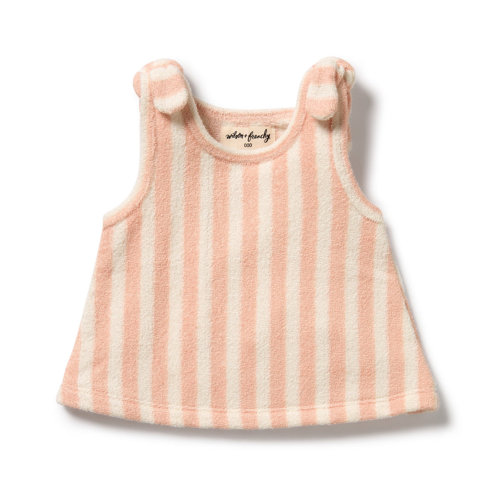 Organic Terry Singlet - Strawberry Wave