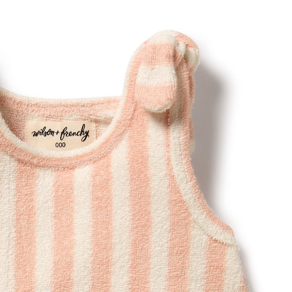 Organic Terry Singlet - Strawberry Wave