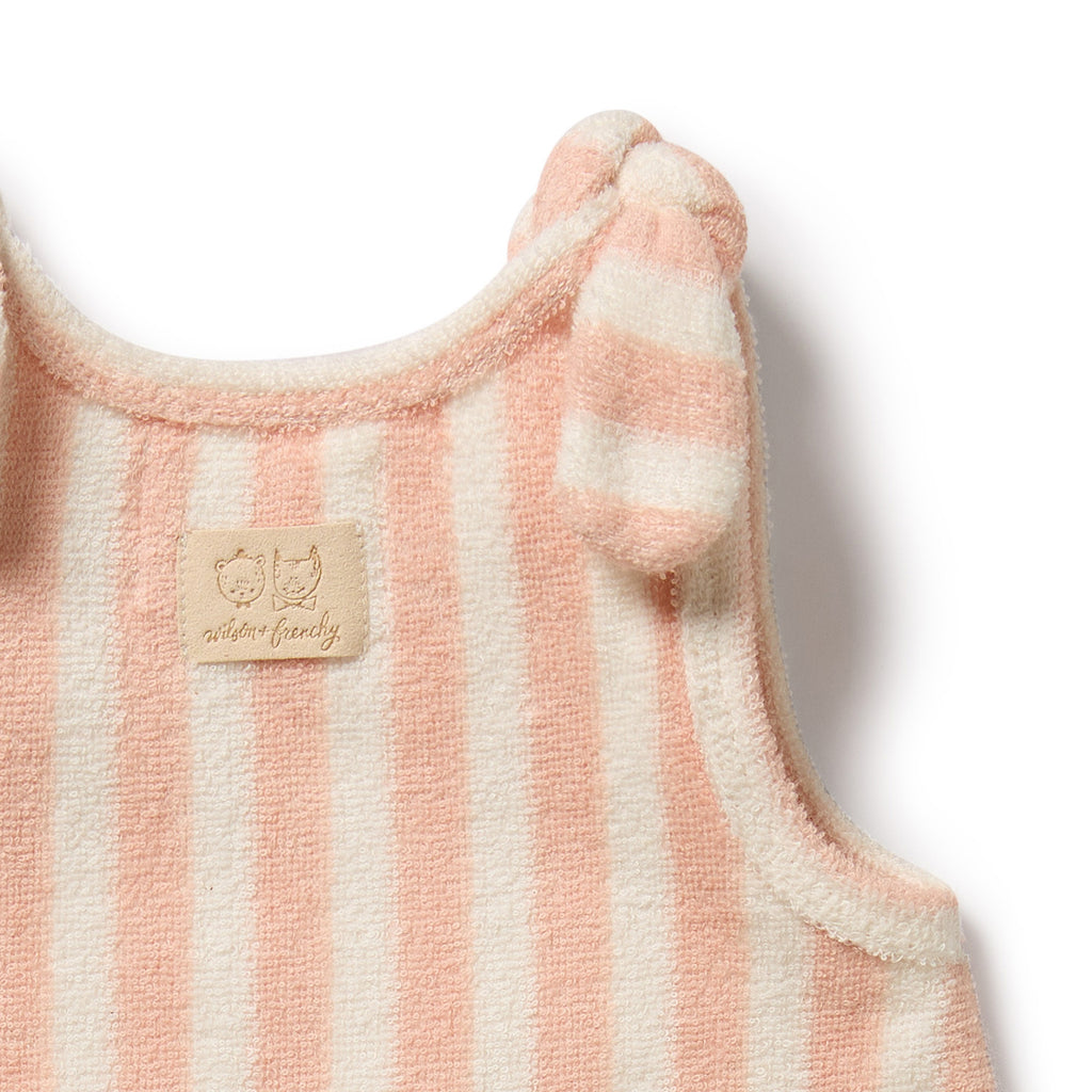 Organic Terry Singlet - Strawberry Wave